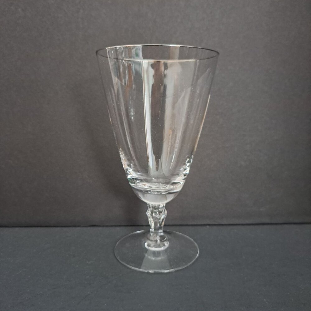 Fostoria Engagement-Platinum Iced Tea Glass 6.5" Crystal Stemware USA Vintage